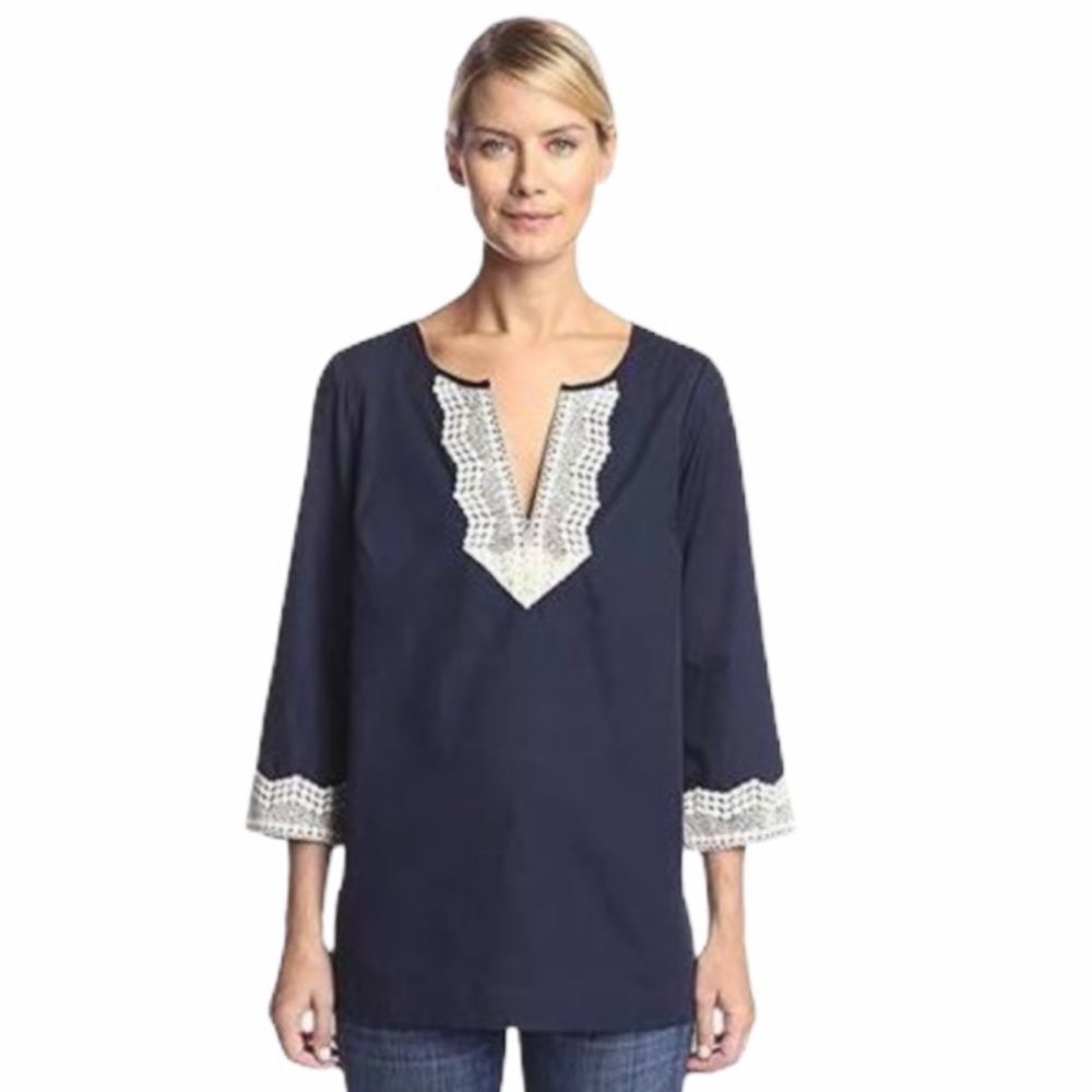 NWT NYDJ Fit Solutions Tunic M Washed Indigo navy